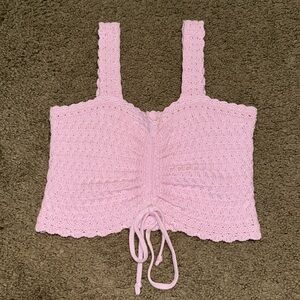 Pink crochet top